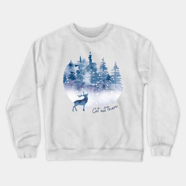 Get Out There Crewneck Sweatshirt by JanesCreations